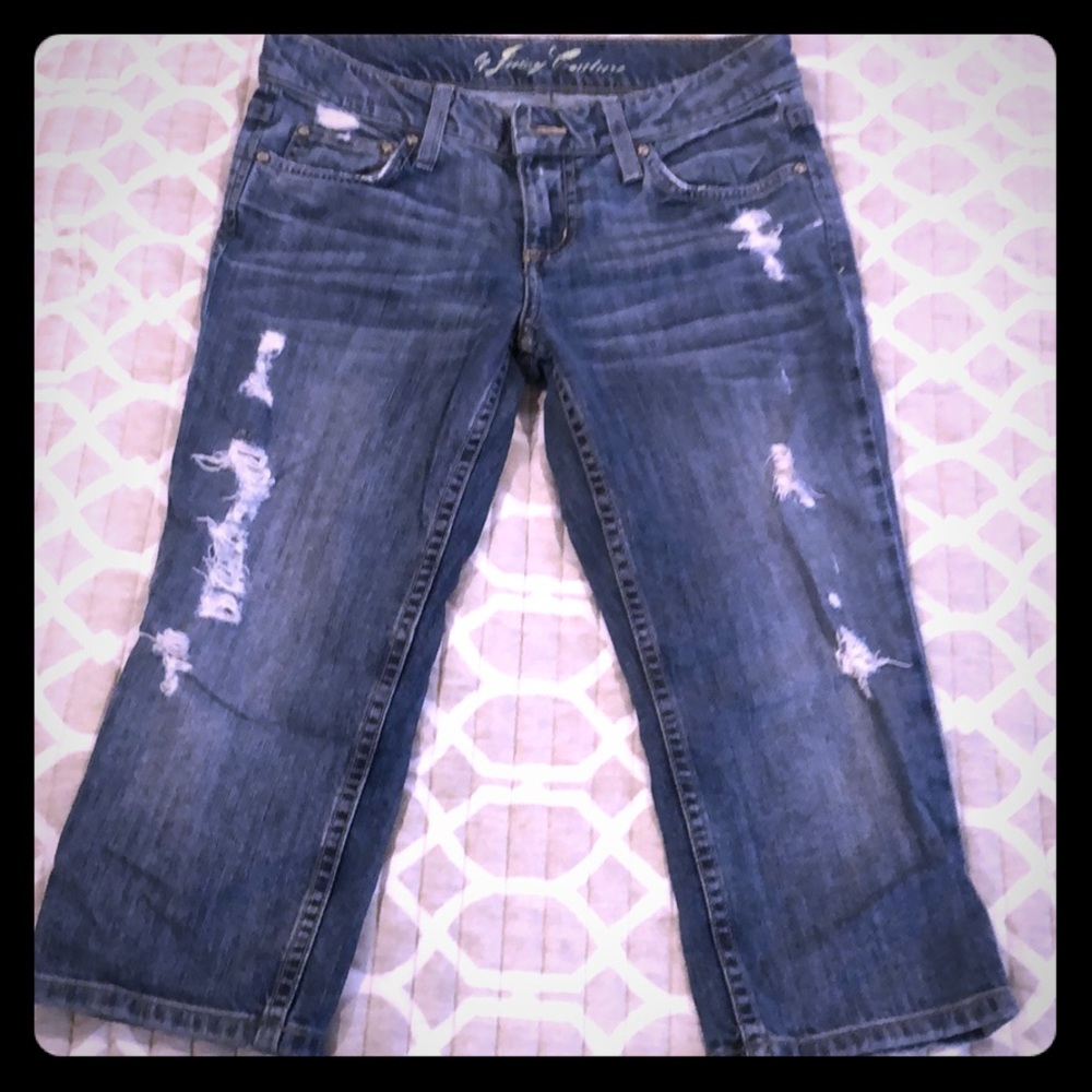 Juicy Couture Distressed Capris- size 26